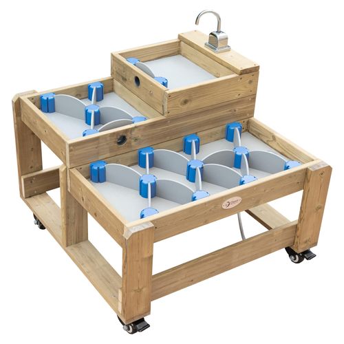 Classic World Edu Holzwassertisch XL mit Wasserlaufbahn und Dämmen