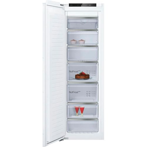 NEFF Einbaugefrierschrank "GI7813CE0", Energieeffizienz: E (A-G), silber, B:55,8cm H:177,2cm T:54,5cm, Gefrierschränke, No Frost: nie wieder Abtauen