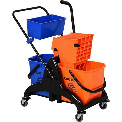 Homcom Schoonmaakkar rolemmer met wringer 26 liter capaciteit