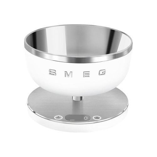 SMEG Küchenwaage "KSC01WHMWW", weiß (weiß, matt), B:20,5cm H:15cm L:20,5cm, Küchenwaagen