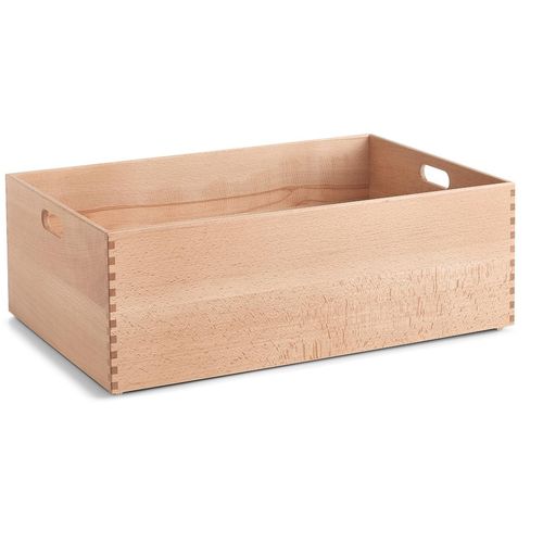 Holzkiste ZELLER PRESENT, beige (natur), B:60cm H:21cm T:40cm, Massivholz, Aufbewahrungsboxen, für jeden Bedarf