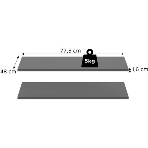 Einlegeboden HOME AFFAIRE "Skarde, Einlegeböden 78 cm", anthrazit, B:78cm H:1,6cm T:48cm, Holzwerkstoff, Einlegeböden, Einlegeboden, Skarde, Einlegeboden 2er Set, 78 cm