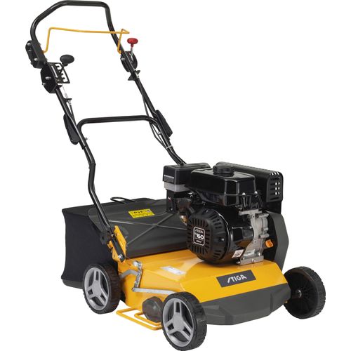 Benzin-Vertikutierer STIGA GARDEN "SVP 40 G", gelb, B:62cm H:113,5cm T:116cm, Vertikutierer, 182 cm³ Viertaktmotor