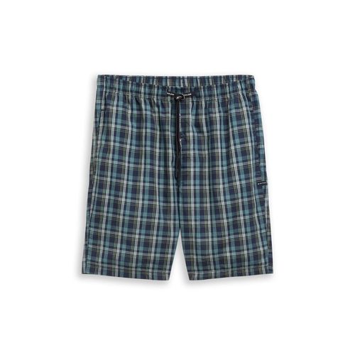 TOM TAILOR Herren Boxershorts mit Karomuster, blau, Kariert, Gr. 52