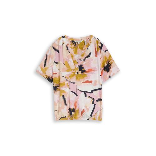 TOM TAILOR Damen Bluse mit Muster, rosa, Geblümt, Gr. 44