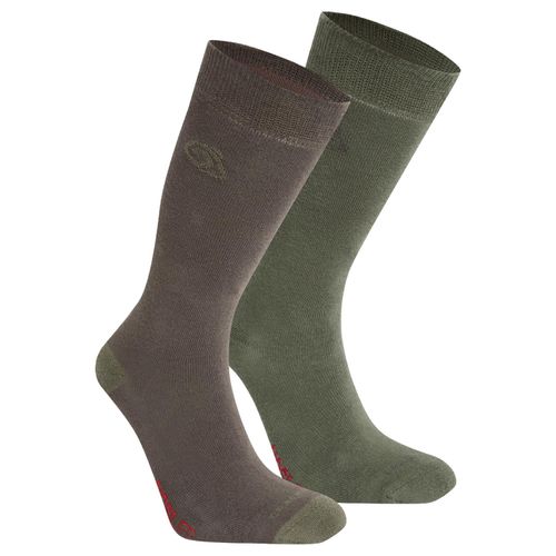 Craghoppers - Socken Insektenabwehr für Herren/Damen Unisex(2er-Pack) (Waldgrün/Oliv)