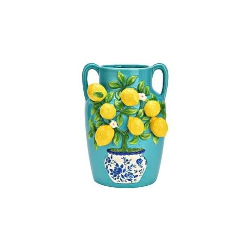 Vase mit 3D Zitronen Dekor Multicolor