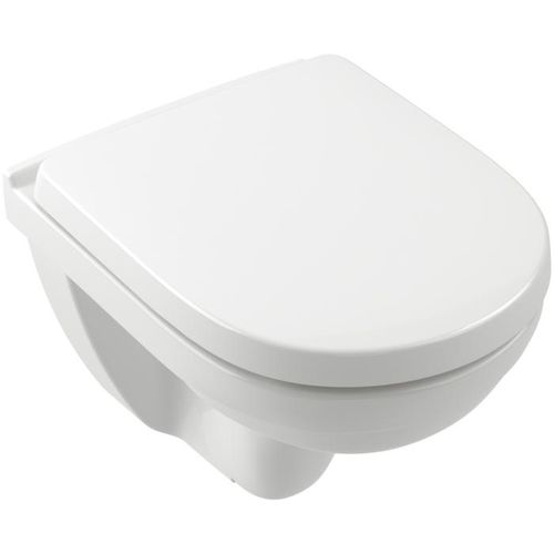 Villeroy und Boch O.novo Wand-WC-Combi-Pack 5688HRR1 36 x 49 cm, mit WC-Sitz, Direct Flush, weiß C-plus