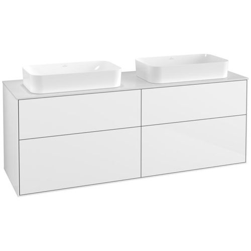 Villeroy und Boch Finion Waschtischunterschrank F31100GF 160x60,3cm, Abdeckplatte white matt, Glossy white lacquer