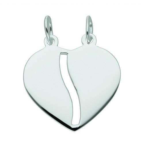 Puzzleanhänger ADELIA´S "Partneranhänger 925 Silber – Silberanhänger Partneranhänger", silber, Schmuckanhänger, Damen, Silber 925 (Sterlingsilber), Silberanhänger Partneranhänger