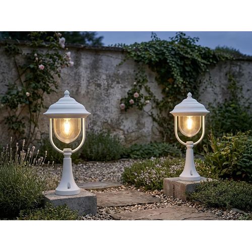 2er-Set Sockelleuchten Wegeleuchten PARMA aus Aluminium, E27, IP43