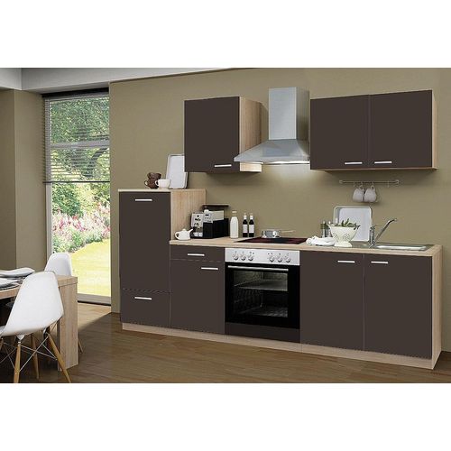 Küchenblock ohne Elektrogeräte Classic 270 cm in lava matt