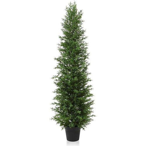 Kunstige Cederboom Buiten, 150cm, UV-bestendig, Kunststof, Woonkamer, Kantoor, Decoratie