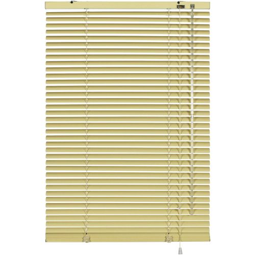 Jalousie GARDINIA "Aluminium-Jalousie 25 mm" Gr. 3, beige, B:140cm H:175cm, Jalousien, Jalousiebänder farblich passend
