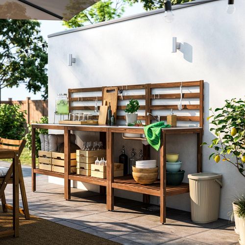 NÄMMARÖ Küche mit Spüleneinheit/außen