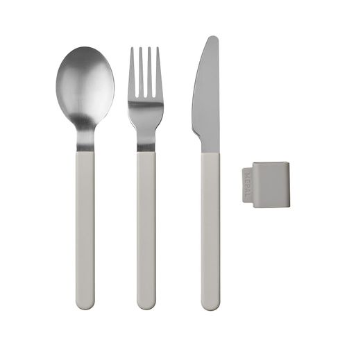 Besteck-Set MEPAL "Besteck-Set Silueta", weiß (nordic weiß), Essbesteck-Sets, Besteck-Set