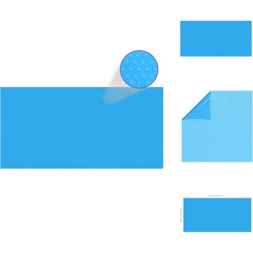 vidaXL Poolabdeckung Blau 975×488 cm PE - Poolabdeckungen & -unterlagen