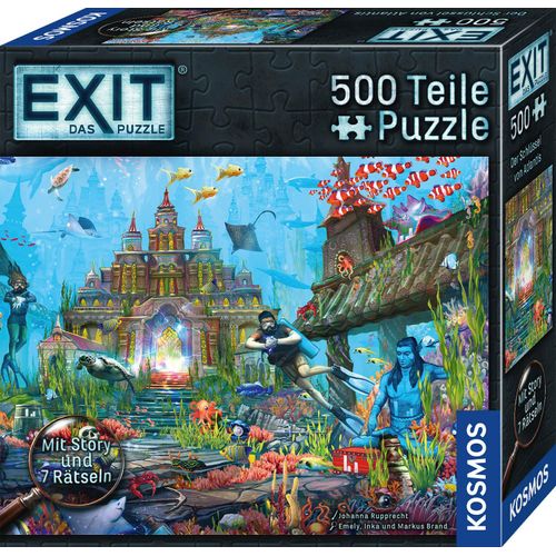 Puzzle KOSMOS "EXIT, Das Puzzle, Der Schlüssel von Atlantis", bunt, Puzzles, Kinder, Pappe, Puzzle, Made in Germany