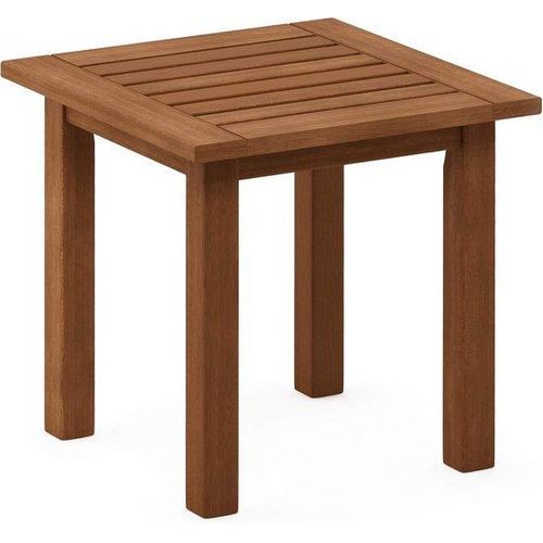 Holz-Tisch für Außen - 1 Stück - Naturstein - Eichenholz