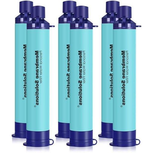 Wasserfilter für Camping und Wandern, 0,1 Mikron Filterfeinheit, BPA-frei, Ultraleicht, 6er Pack