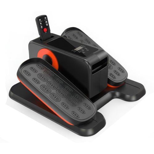 Mini Heimtrainer elektrisch unter dem Tisch, Ellipsentrainer für Büro & Home Office, leise, Kalorienverbrauch & Beintraining im Sitzen