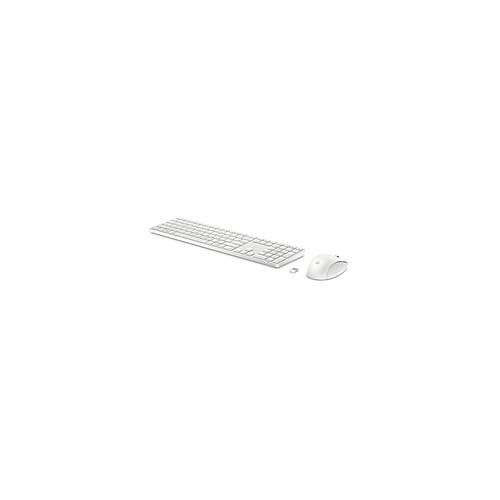 HP 655 Wireless-Tastatur und -Maus - Volle Größe (100%) - Kabellos - RF kabellos + USB - Weiß - Maus enthalten