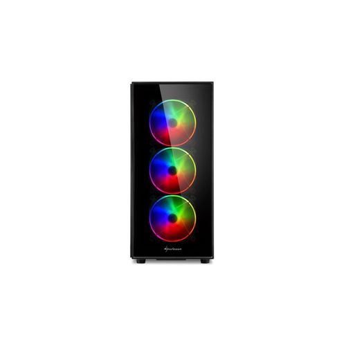 SHARKOON PC-Gehäuse "TG5 Pro RGB", schwarz, B:56cm H:28,5cm T:53cm, Computergehäuse, PC-Gehäuse