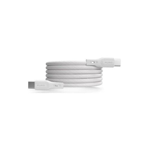 Puro Magnetic USB-C - USB-C 60W USB 3.2 (20 Gbps) 1m Magnetic Cable - White