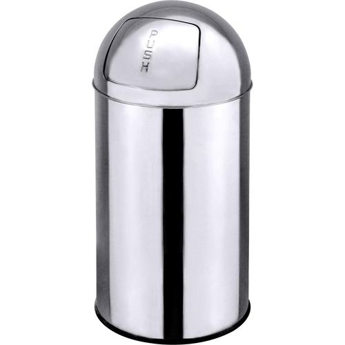 PUSH-Abfallbehälter, Abfallbehälter, Edelstahl, Ø 29cm, Höhe 65cm