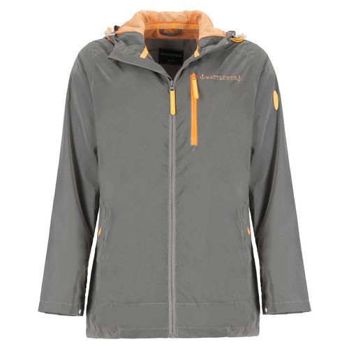 Wattlöper Damen Jacke Reflektierend mit Kapuze - Reflektierende Outdoor-Jacke in Hellgrau Größe 48