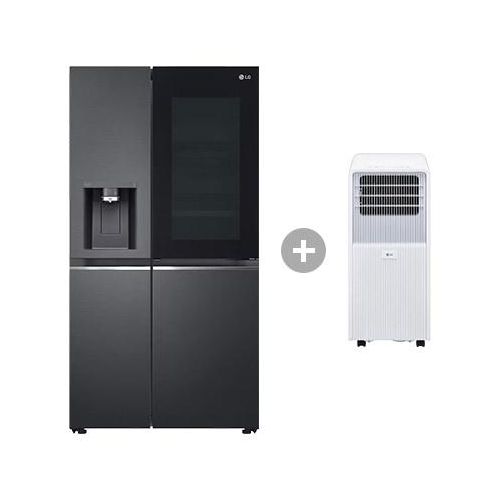 SidebySide Kühlschrank mit InstaView Door-in-Door® (EEK E, 635L, 179cm hoch) GSXB90MCDE & Mobile Klimaanlage GSXB90MCDE.TF09001