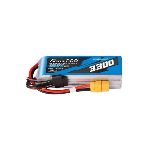 Gens ace &Tattu Accumulator Lipo G-Tech 3300mAh 22.2V 60C 6S1P XT90