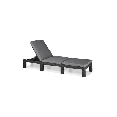 ALLIBERT by KETER Keter Sessel lang mit Daytona Graphit 441306 Kissen