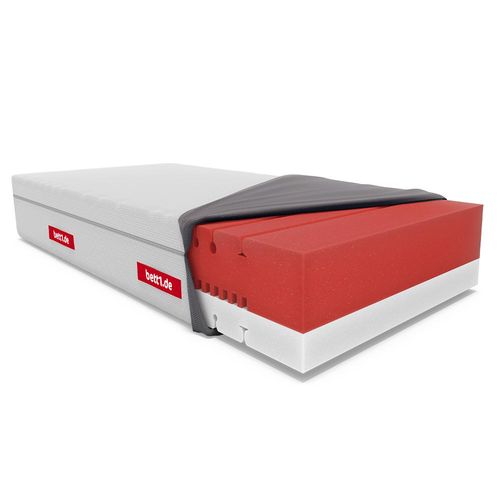bett1.de BODYGUARD® Boxspring Matratze Weich, 28 cm hoch, 100% Vollschaum, Härtegrad weich/fester, 120x220