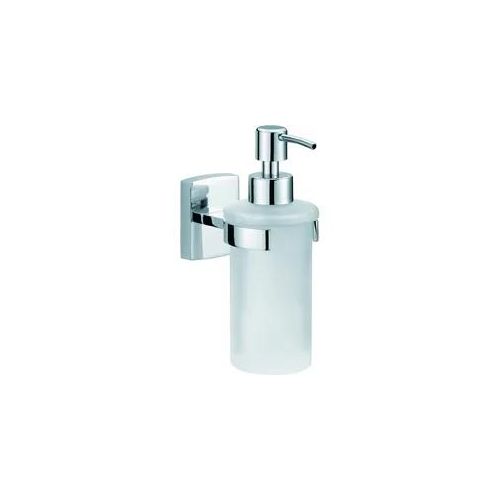 Seifenspender TESA "1x tesa klaam Design-Seifenspender", chrome, Dosierspender, Seifenspender, chrom-weiß 12,5 cm : 7 cm : 17 cm