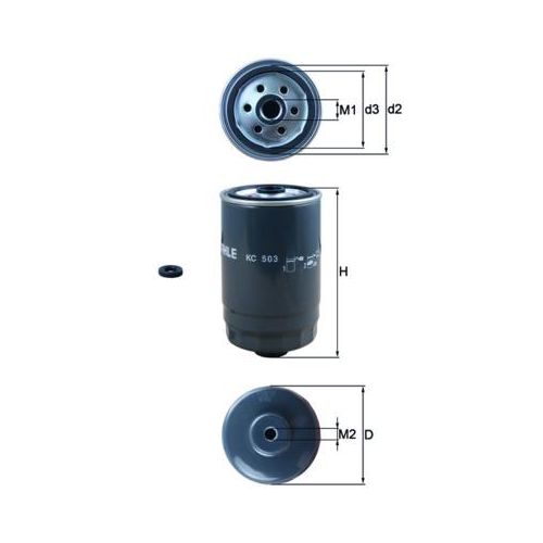 KNECHT Kraftstofffilter kc503d Anschraubfilter 143,2mm GewindemaßM16x1,5 für KIA
