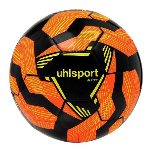 Fußball UHLSPORT "Fußball Player" Gr. 5, schwarz (schwarz, fluo rot, fluo gelb), Bälle, Herren, 5