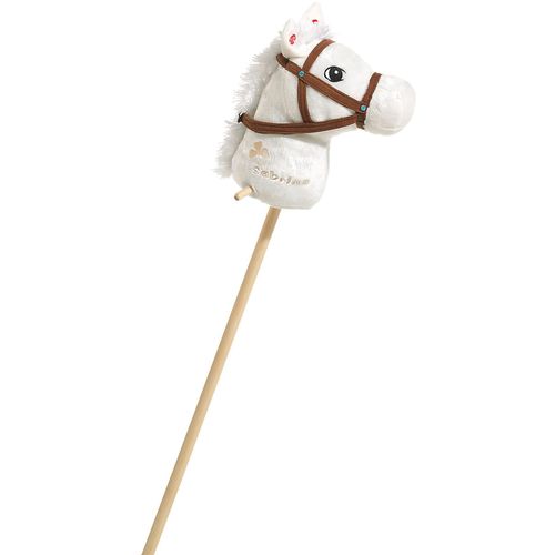 Steckenpferd HEUNEC "Bibi & Tina, Sabrina", weiß, Steckenpferde, KinderB:14cm H:100cm T:27cm, Holz, Polyester, B:14cm H:100cm T:27cm