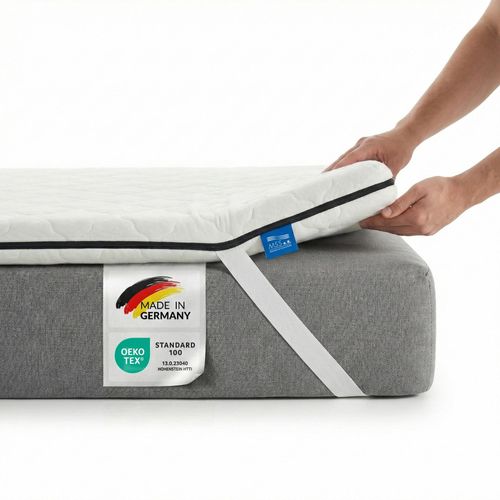 MSS e.K. Komfortschaum Matratzentopper 200 x 210 cm | optimale Körperanpassung | Mattress Topper 200x210 | designed und produziert in Deutschland