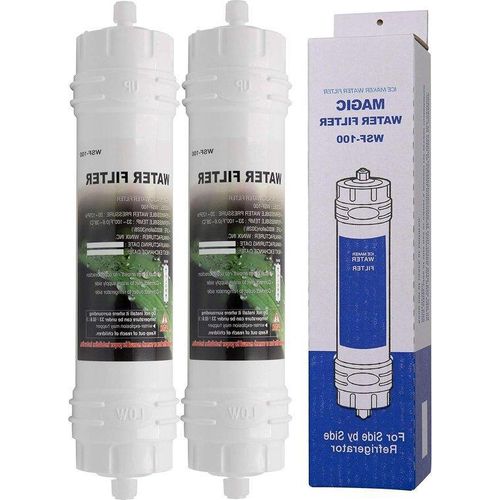 Zwei-Set Wasseraufbereitungsfilter für externe Side-by-Side Kühlschränke - Filter WSF100 mit Gewindeverschluss | Wasserfilter für Kühlschränke