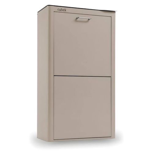 CUBEK - Mülleimer / Abfalleimer Mülltrennsystem 80L - 4x20L. Aus Metall