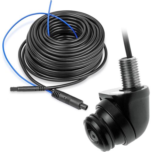 Carmedien Mini Kamera mit 210° Ultra Weitwinkel, Set 15m Kabel, 12V 24V IP69K Rückfahrkamera, Seitenkamera, Frontkamera