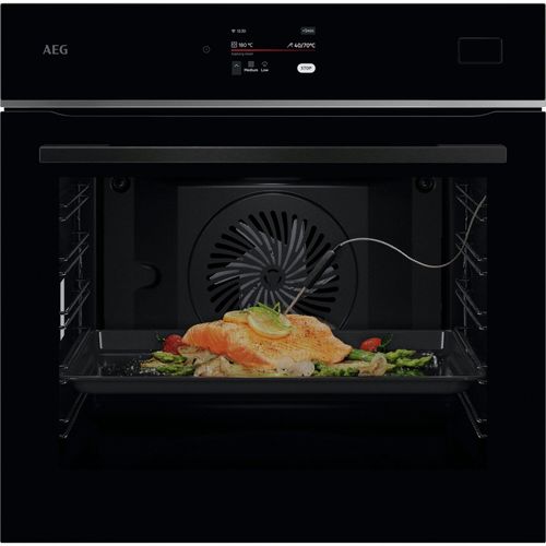 AEG Einbaubackofen "TB8SB72WAB", Energieeffizienz: A++ (A+++-D), schwarz, B:59,4cm H:59,4cm T:56,7cm, Backöfen, SteamPro Multidampfgarer: backen, braten, schmoren und 100% dampfgaren, Einbaubackofen