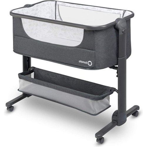 Kinderbett 3 in 1 95x55x85 cm 6-fach Höhenverstellung - für Kinder bis 9 kg - Bewegungsfunktion - großer Beutel - Co-Sleeper