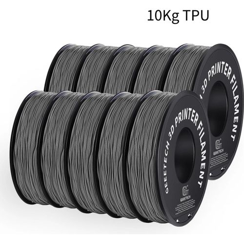 3D-Drucker Filament - TPU - 1,75 mm Durchmesser - Shore 95A - 1 kg Spule - Flexibel - Ungiftig - Grau