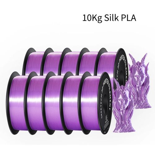 3D-Drucker Filament - Silk PLA - 1,75 mm - 10 kg Spule - Vakuumverpackt - Violett
