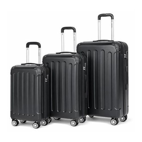 3-teiliges Hartgelenk-Koffer-Set (55 cm +65 cm+ 75 cm) – Leichtes Reisegepäck mit 360° Drehfelgen – Widerstandsfähiges ABS-Reisegepäck Set