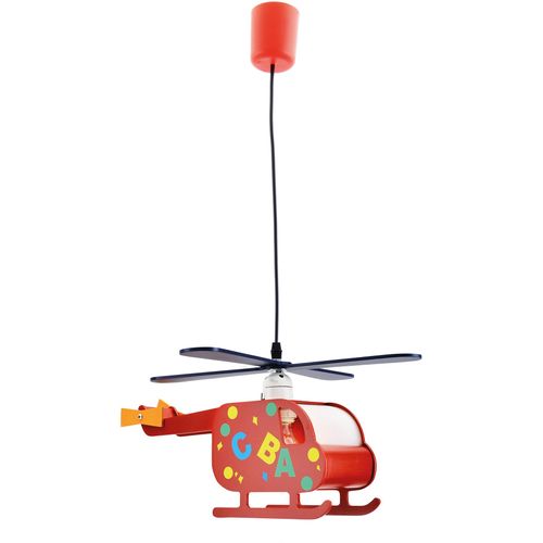 NÄVE Pendelleuchte "Hubert", rot (rot, blau), 1, H: 20cm, 1 Stk., Leuchten, Form eines Hubschraubers, Pendelleuchte
