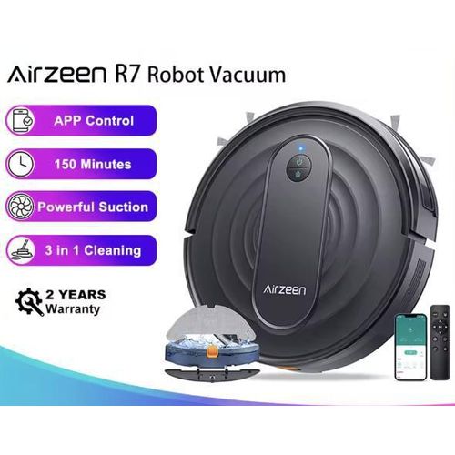 Airzeen R7 Saugroboter 4000Pa 3in1 Wischen App Alexa 150Min Laufzeit