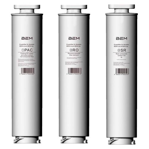 3er-SET Ersatzfilter (RO+PAC+SR) für BEM Lina und BEM Ida Wasserfilter